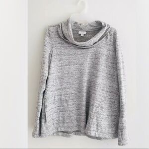 Pure Jill | Gray Scoop Neck Top Sweater Pullover